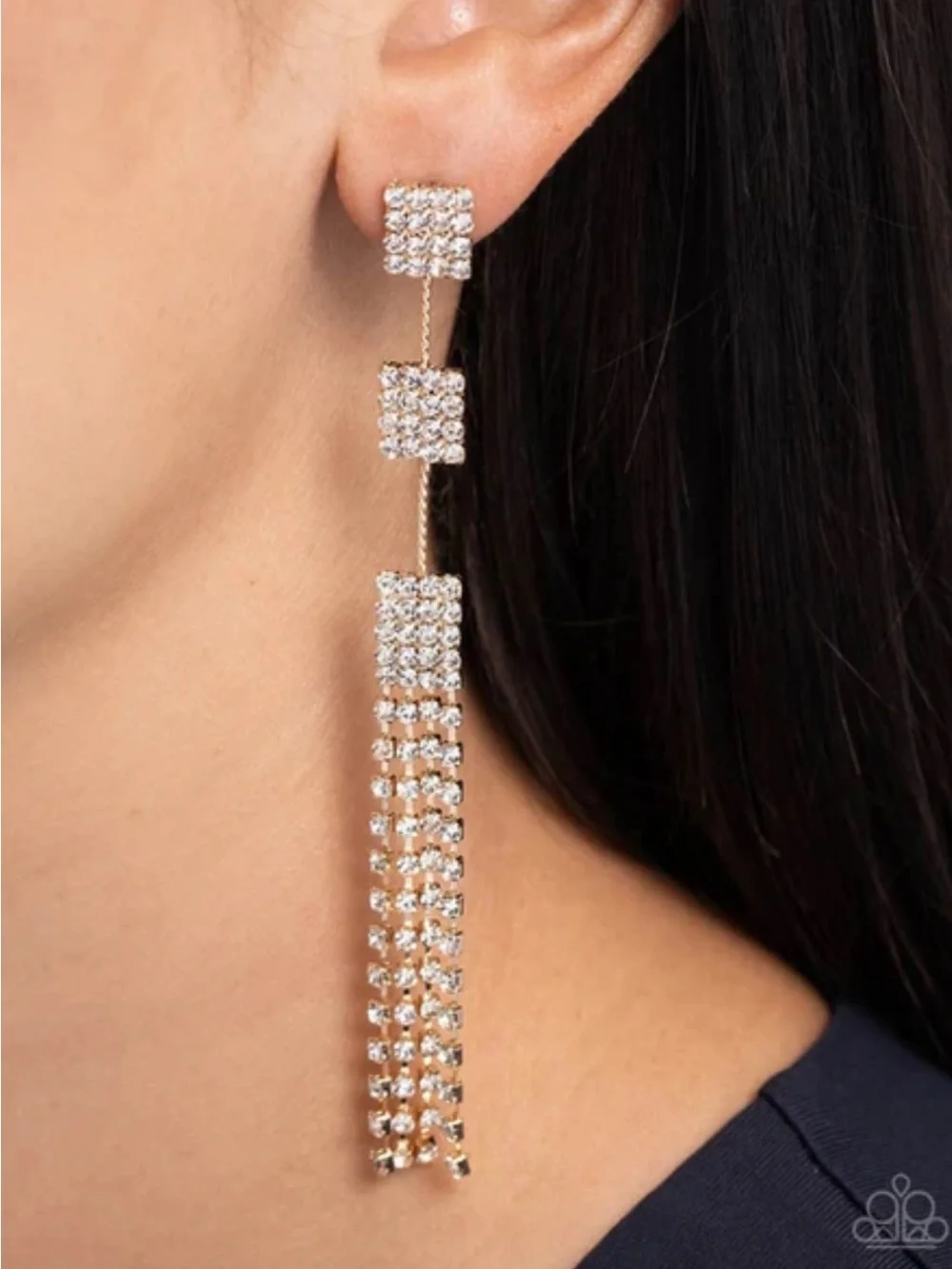 ⚪️💎⚪️ “FIERCELY FREE-FALLING” GOLD POST EARRINGS ~ PAPARAZZI❗️ ⚪️💎⚪️
